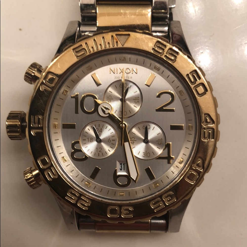 Nixon two toned watch